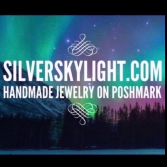 Sterling silver moon & handcrafted stainless steel links long chain necklace - Picture 16 of 16